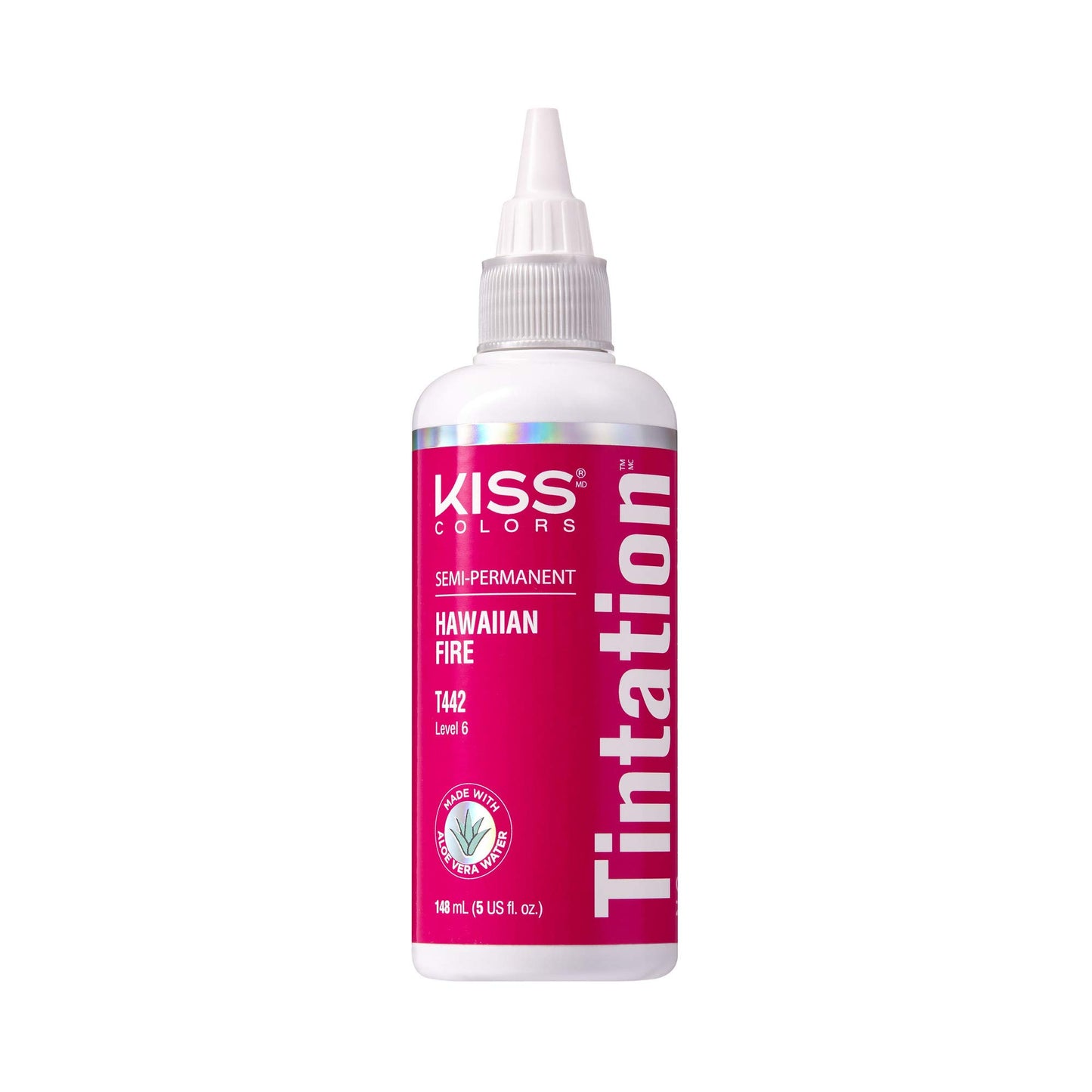 Red by Kiss Tintation Semi-Permanent Hair Color, Aloe Vera Water Based, Argan Oil, Olive Oil, Collagen & Keratin, Long-Lasting Color Dye (Hawaiian