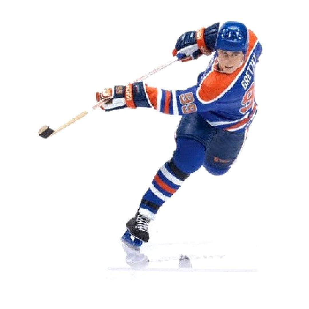 McFarlane Toys NHL Legends Series II Figure: Wayne Gretzky with Blue Edmonton Oilers Jersey (Center)