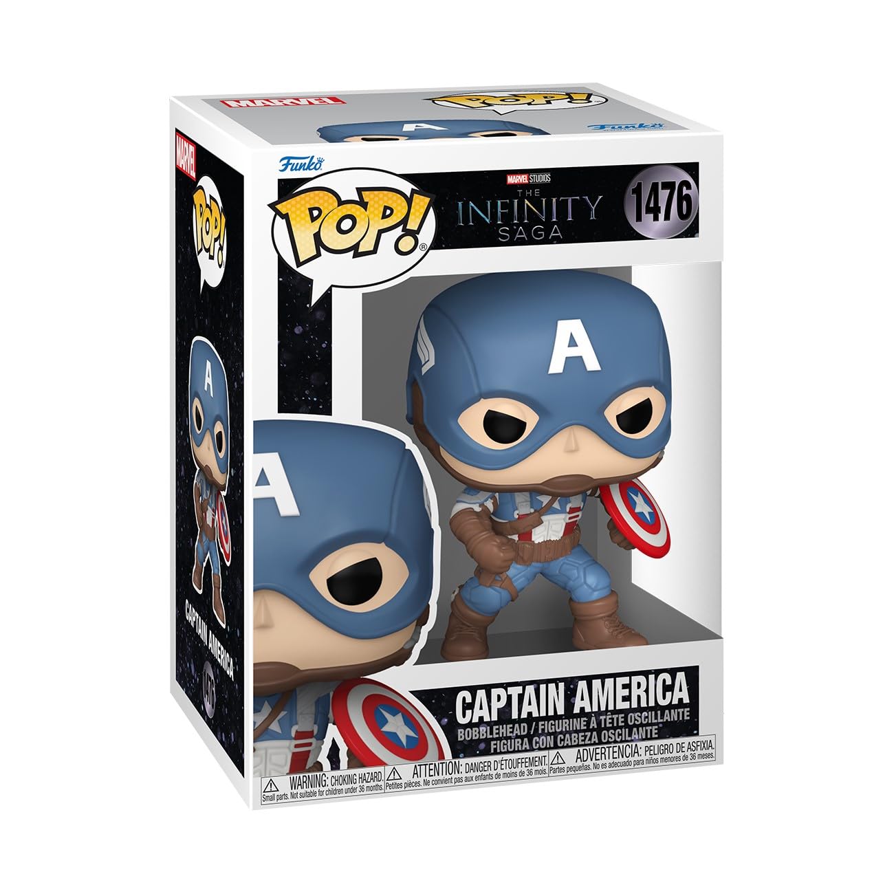 Funko Pop Marvel: Infinity Saga - Captain America - Collectable Vinyl Figure - Gift Idea - Official Merchandise - Toys for Kids & Adults…