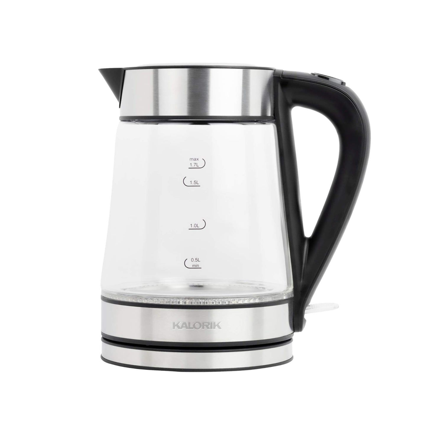 Kalorik Electric Kettle Featuring Glass Body 1750 Watts and Rapid Boil Cordless Serving with Auto Shut Off & Boil Dry Shut Off Protection, 1.7-Liter…