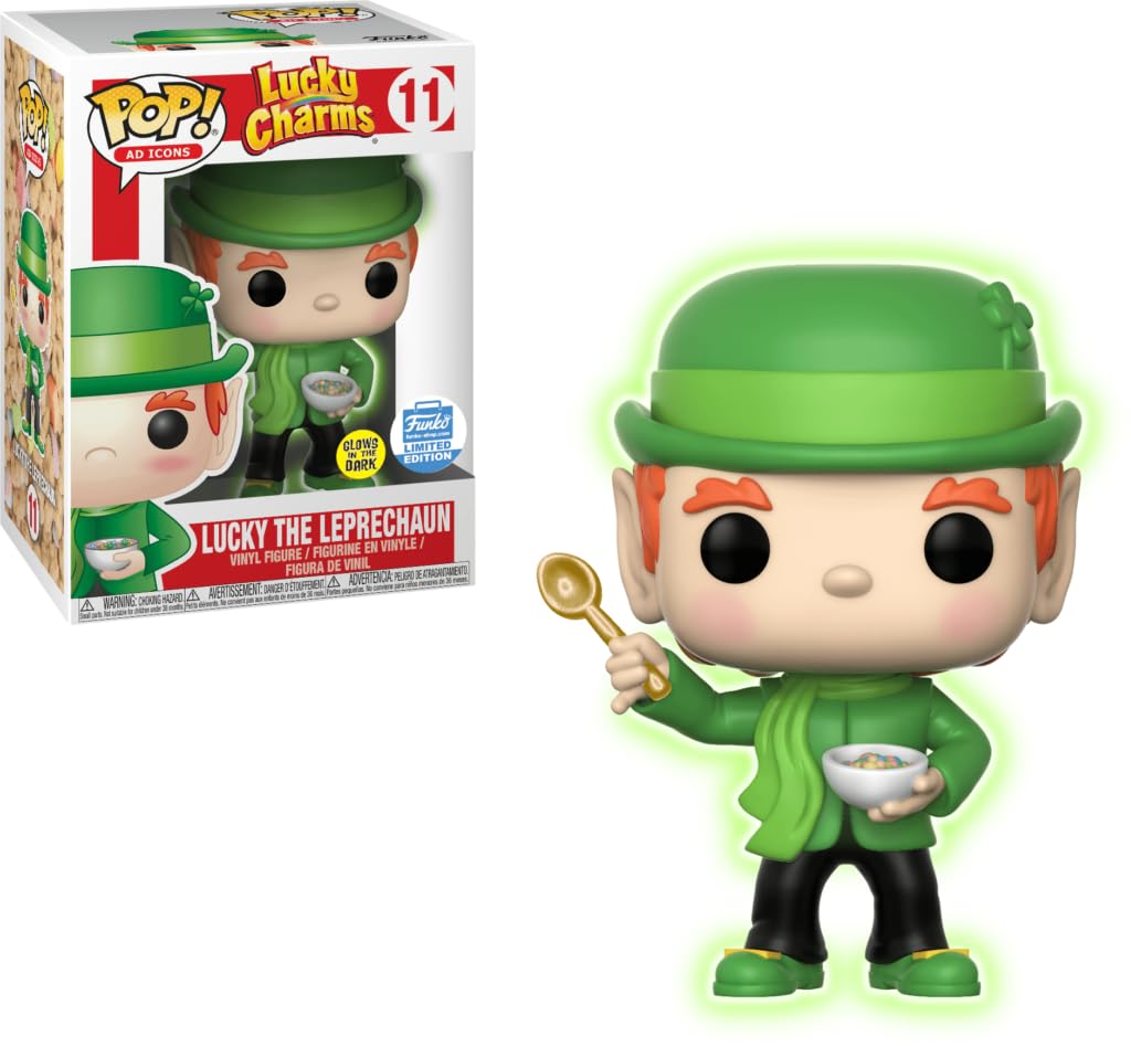 Funko Pop Ad Icons Lucky Charms Glow in the Dark Luck the Leprechaun Limited Edition Vinyl Figure