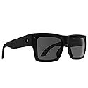 SPY Optic Bowery, Square Sunglasses, Color and Contrast Enhancing Lenses, Matte Black - Gray Polarize Lenses