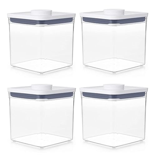OXO Good Grips POP Container 2.8-Quart Square Airtight Food Storage for Sugar and More (Set of 4)