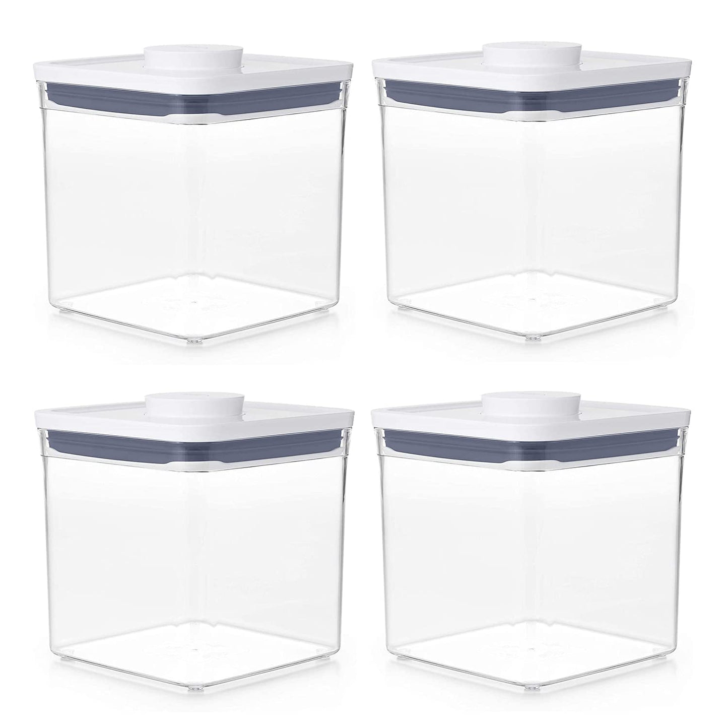 OXO Good Grips POP Container 2.8-Quart Square Airtight Food Storage for Sugar and More (Set of 4)