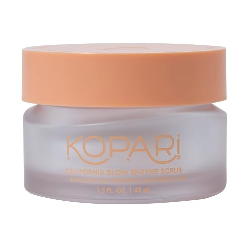 Kopari California Glow Enzyme Exfoliating Face Scrub, Clarifying & Brightening Skin Exfoliation Facial Scrub, Supports Anti-Aging, 100% Organic
