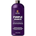 INFINA ESSENTIALS Purple Shampoo for Blondes, Gray, Brassy & Color Treated Hair, Sulfate Free, Enriched with Green Tea & Chamomile & Avocado Oil