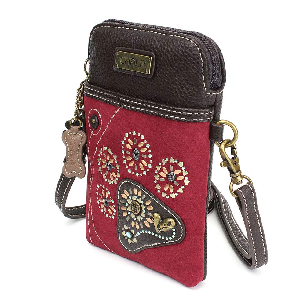 CHALA Crossbody Cell Phone Purse | Women's Wristlet Handbags with Adjustable Strap (Dazzled Paw)
