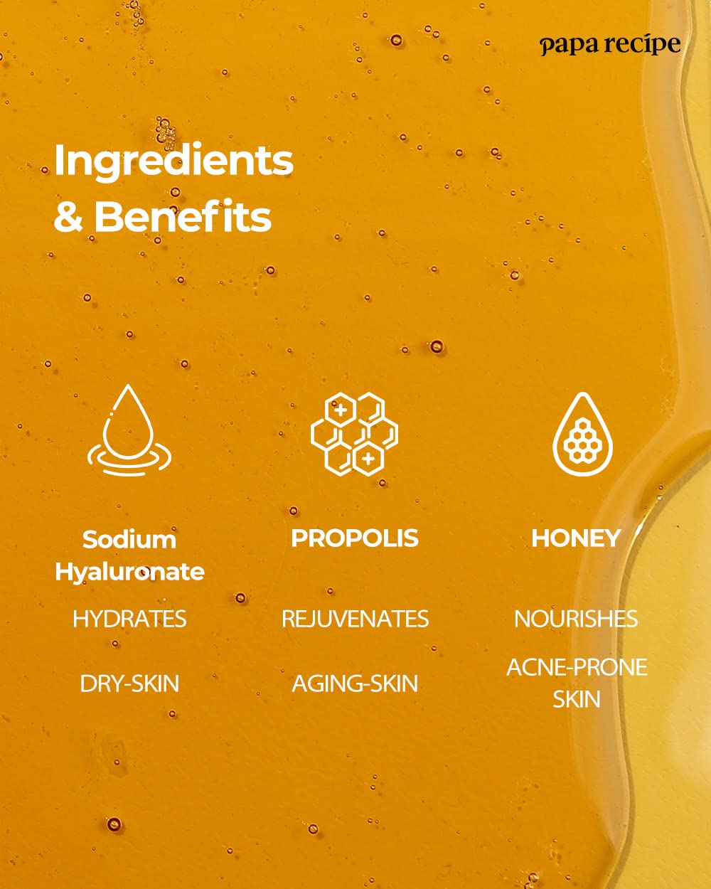 Papa Recipe Bombee Honey Mask Pack 25g * 10 sheets - Sheet Mask, Facial Skin Care, Deep Moisturizing Serum for Dry Skin - Korean Skin Care, K-Beauty