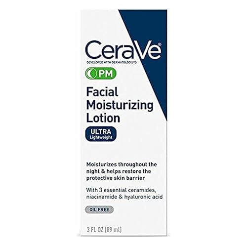 CeraVe PM Facial Moisturizing Lotion | Night Cream | 3 Ounce