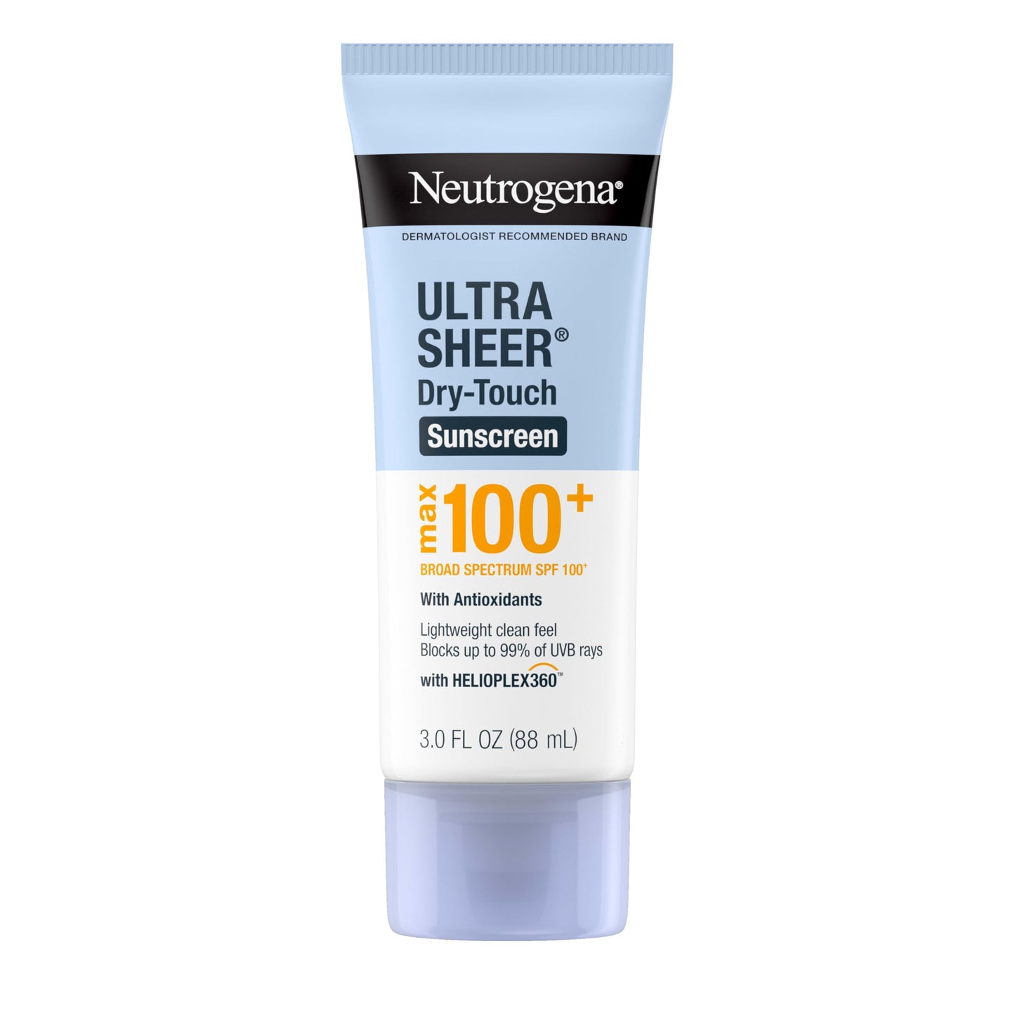 Neutrogena Ultra Sheer Dry-Touch Sunscreen Lotion, Max 100+ Broad Spectrum SPF 100 UVA/UVB Protection, Lightweight, Non-Greasy Sunscreen