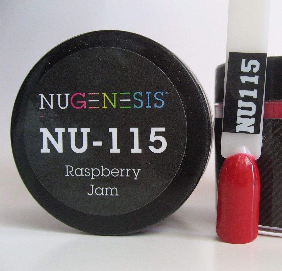 NuGenesis Nail Dipping Powder Color 1.5oz/43g jar - (NU115 RASPBERRY JAM) Beauty & Personal Care Nugenesis