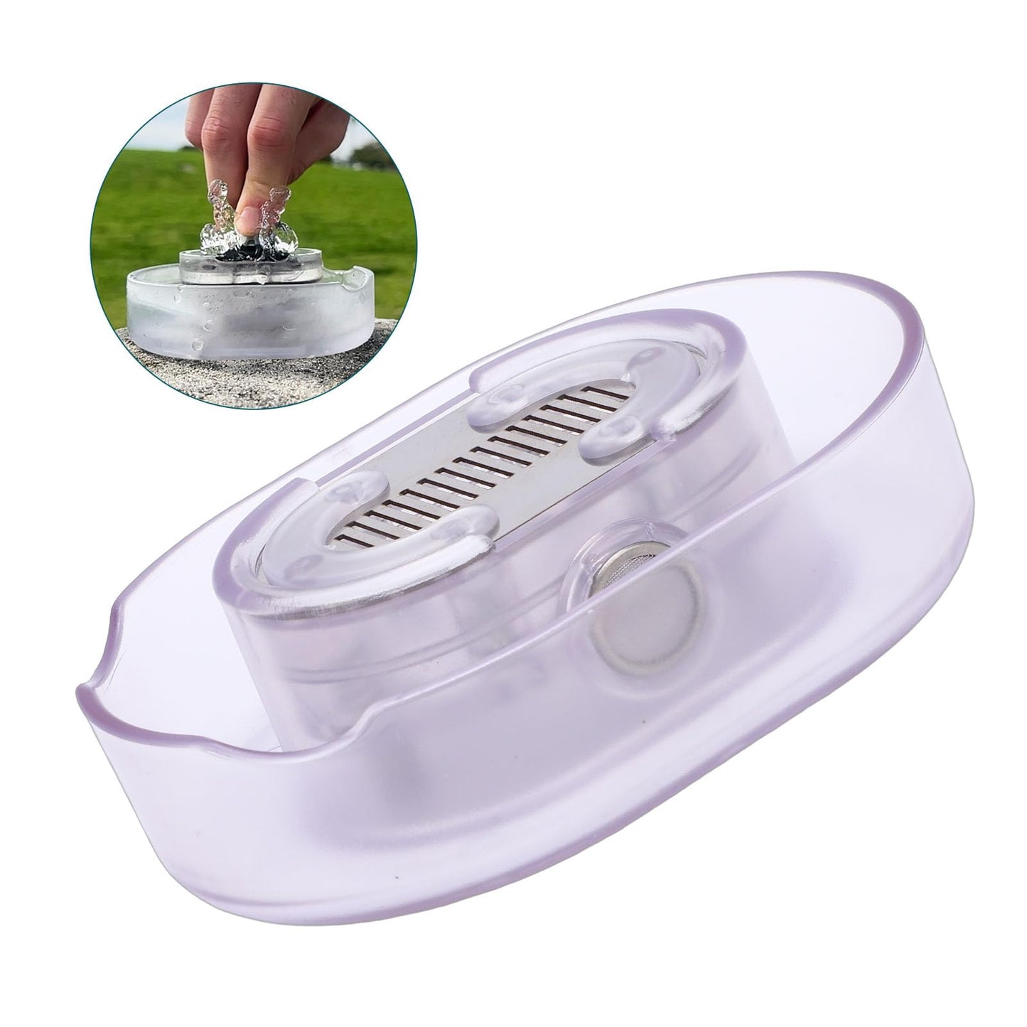 RIZGHWOY Beard Trimmer Rinser, Efficient Cleaning Water Saving Portable Shaving Tool Cleaner with Splashing Guard, for Home Camping Travel Beauty and Personal Care RIZGHWOY
