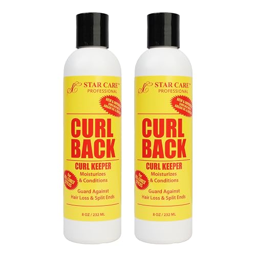 STAR CARE Curl Back Curl Keeper (8oz), Bouncy Curl Activator & Moisturizer with Biotin, Argan Oil & Glycerin - Anti-Frizz, Hair Loss Prevention