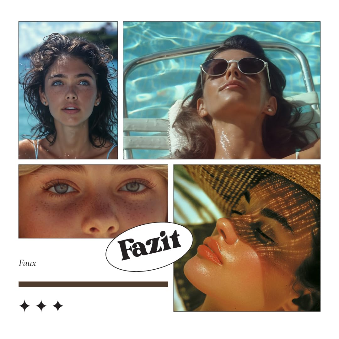 Fazit Makeup Patches - Faux Freckles - Glow Up Make-Up Patches - Cute Glitter Makeup Accessories For Women - Cosmetic Glitter For Face