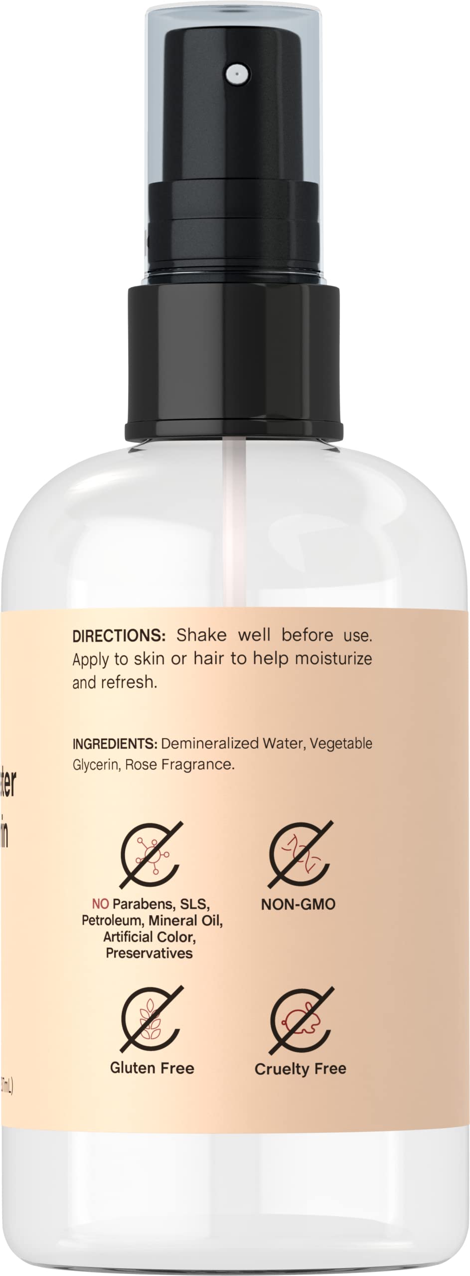 Coera Rose Water & Glycerin Spray for Face | 8 fl oz | Facial Toner | Hydrating & Moisturizing for Skin and Hair | Free of Parabens, SLS,