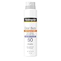 Neutrogena Clear Body SPF 50 Sunscreen Spray, Broad Spectrum UVA/UVB Sun Protection, Water-Resistant, Non-Comedogenic, Lightweight Body Sunscreen