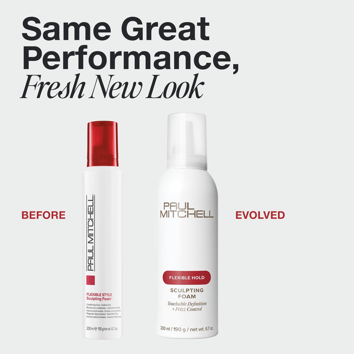Paul Mitchell Sculpting Foam, Touchable, Flexible Hold + Frizz Control, For All Hair Types, 2 oz