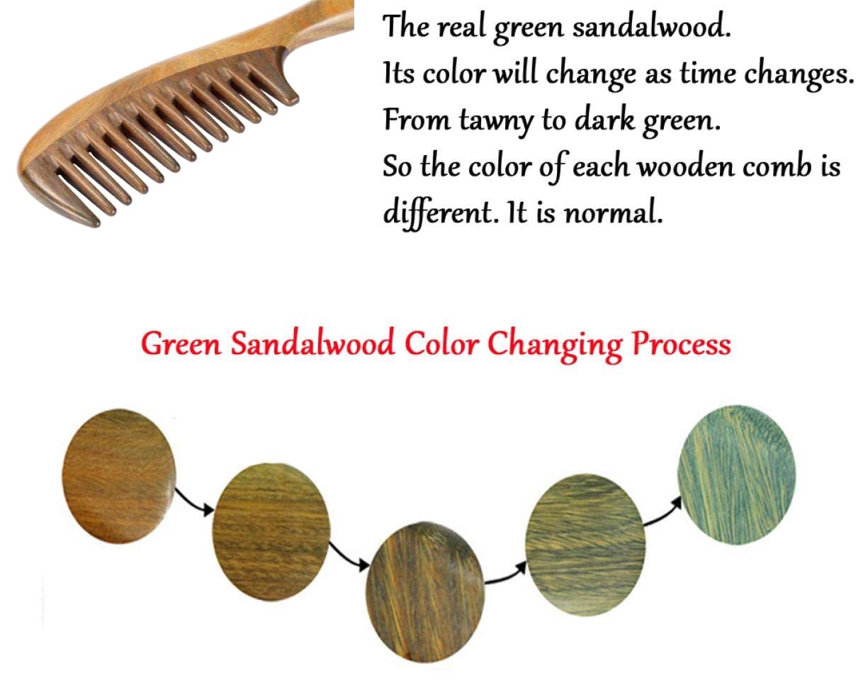Louise Maelys Wooden Wide Tooth Hair Comb for Curly Detangling Sandalwood Beauty and Personal Care Louise Maelys