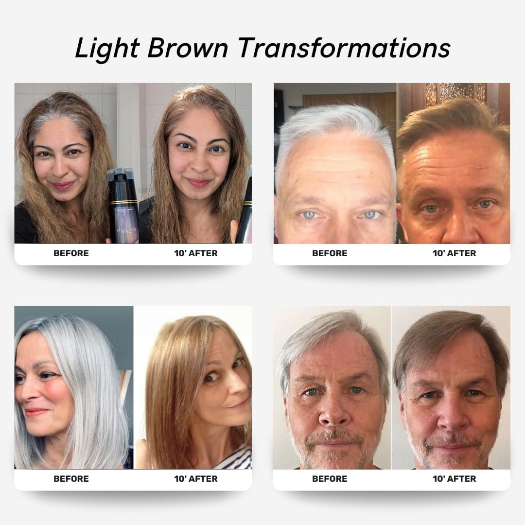 Polar Hair Dye Shampoo Light Brown Hair Dye Color Shampoo for Gray Coverage Beauty and Personal Care Polar Hair