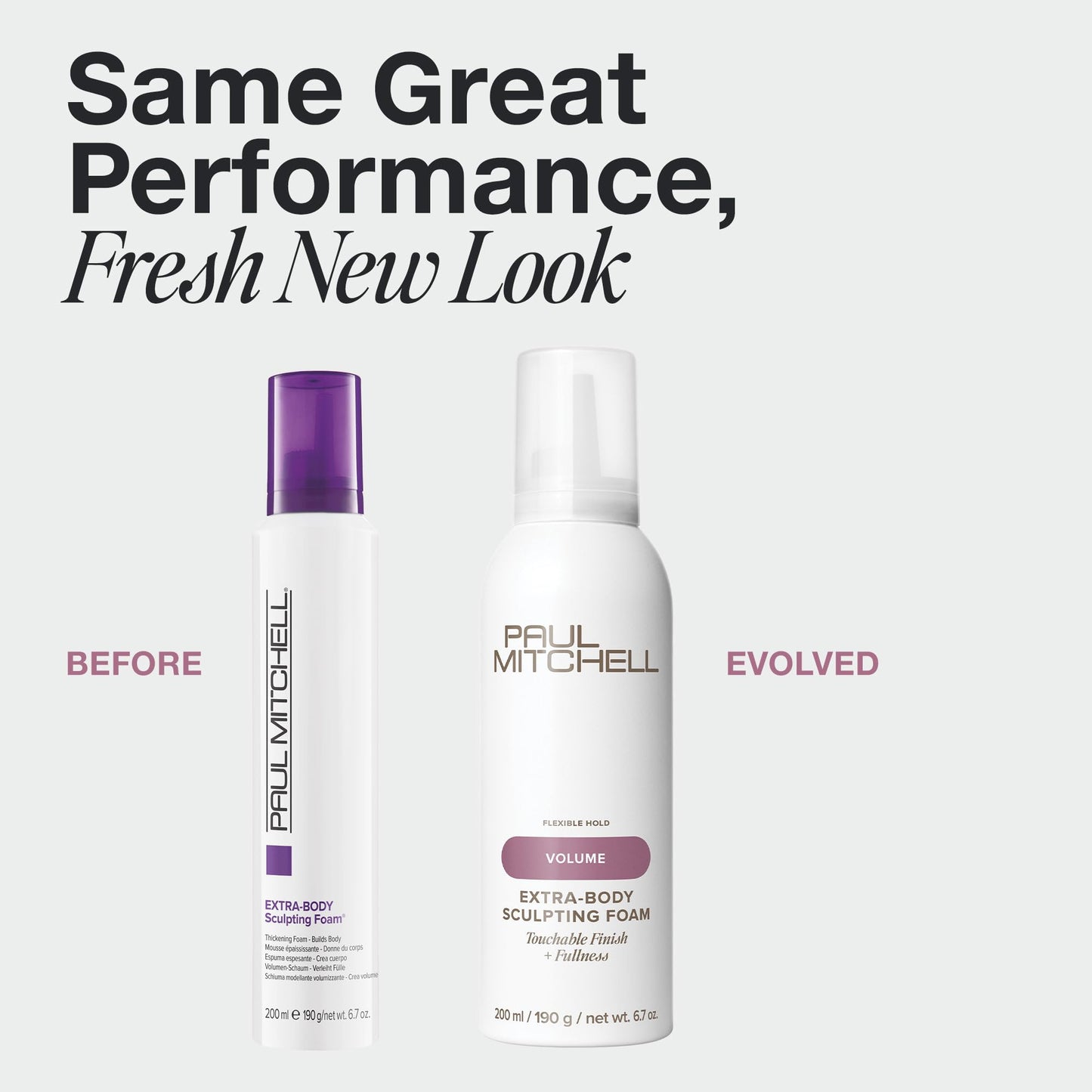 Paul Mitchell Extra-Body Sculpting Foam, Adds Fullness, Touchable Finish, For Fine Hair, 6.7 oz