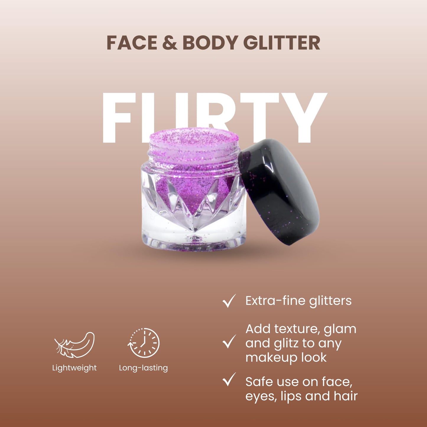 Poise Makeup Body and Facial Glitter | Extra-fine Cosmetic-Grade Glitters to Add Texture, Glam and Glitz, Safe for Face Eyes Lips and Hair