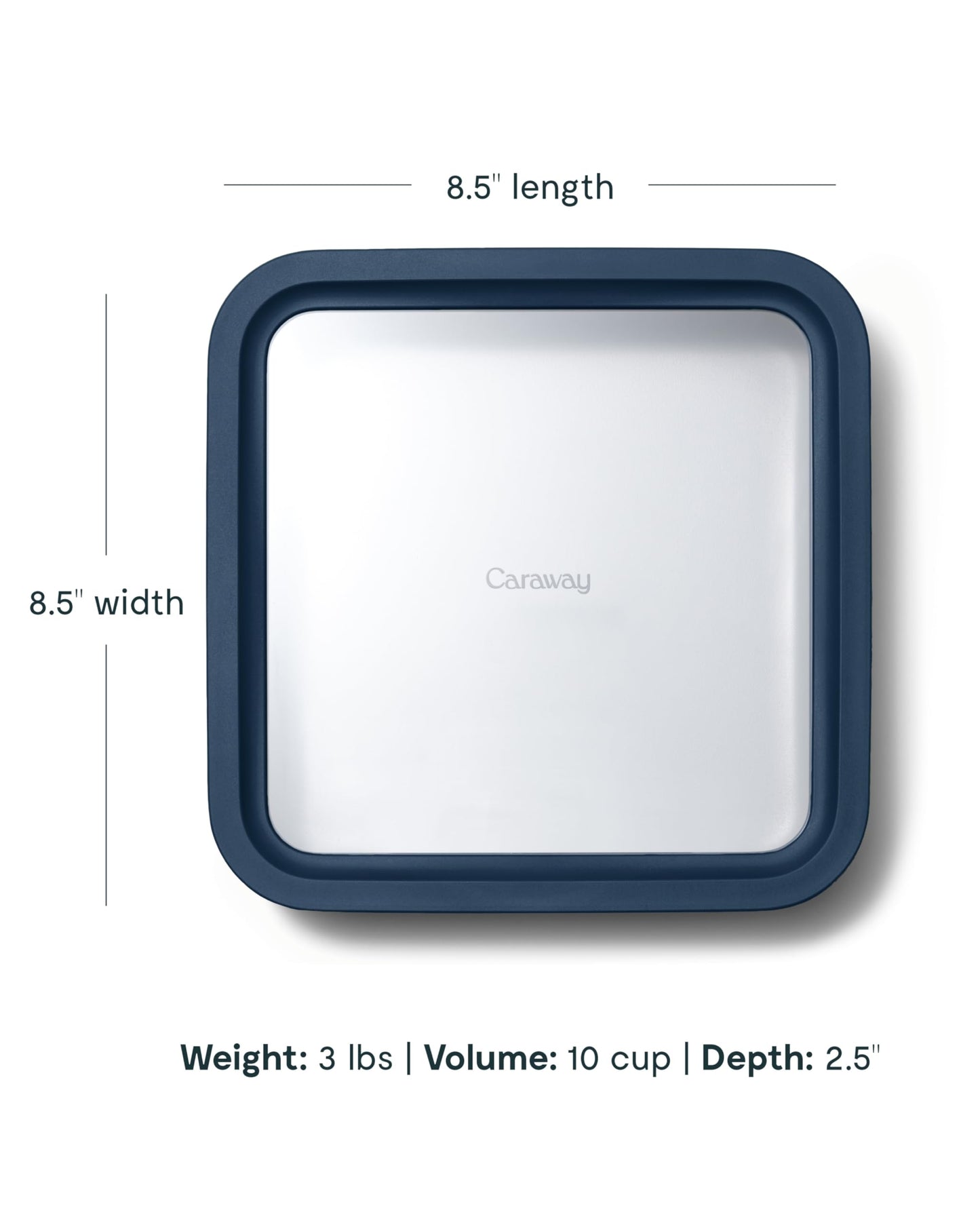 Caraway Glass Food Storage - 10 Cup Glass Container - Ceramic Coated Food Container - Non Stick Lunch Box with Lids - Dishwasher, Oven, & Microwave…