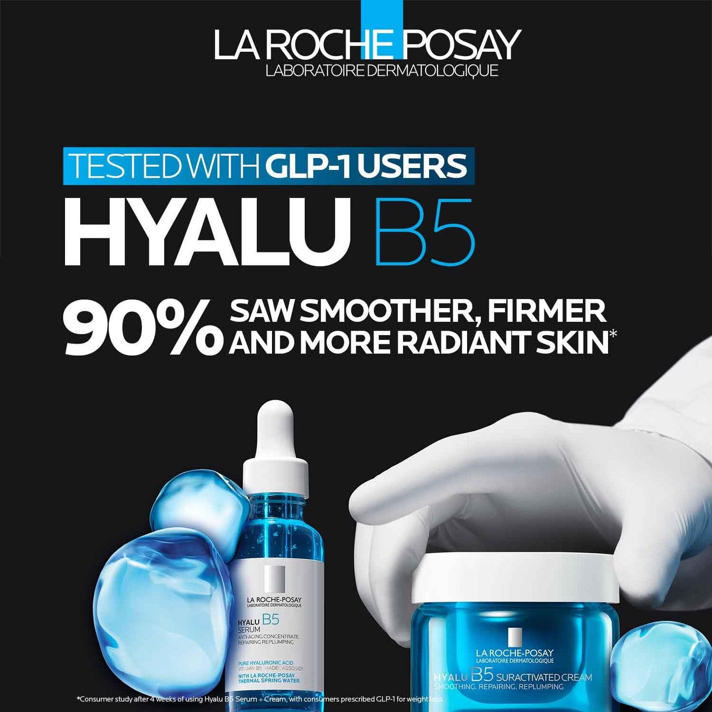 La Roche-Posay Hyalu B5 Suractivated Hyaluronic Acid Serum for Face, Vitamin B5 + Hyaluronic Acid + Glycerin, Hydrating Serum Visibly Plumps Skin Beauty and Personal Care La Roche-Posay
