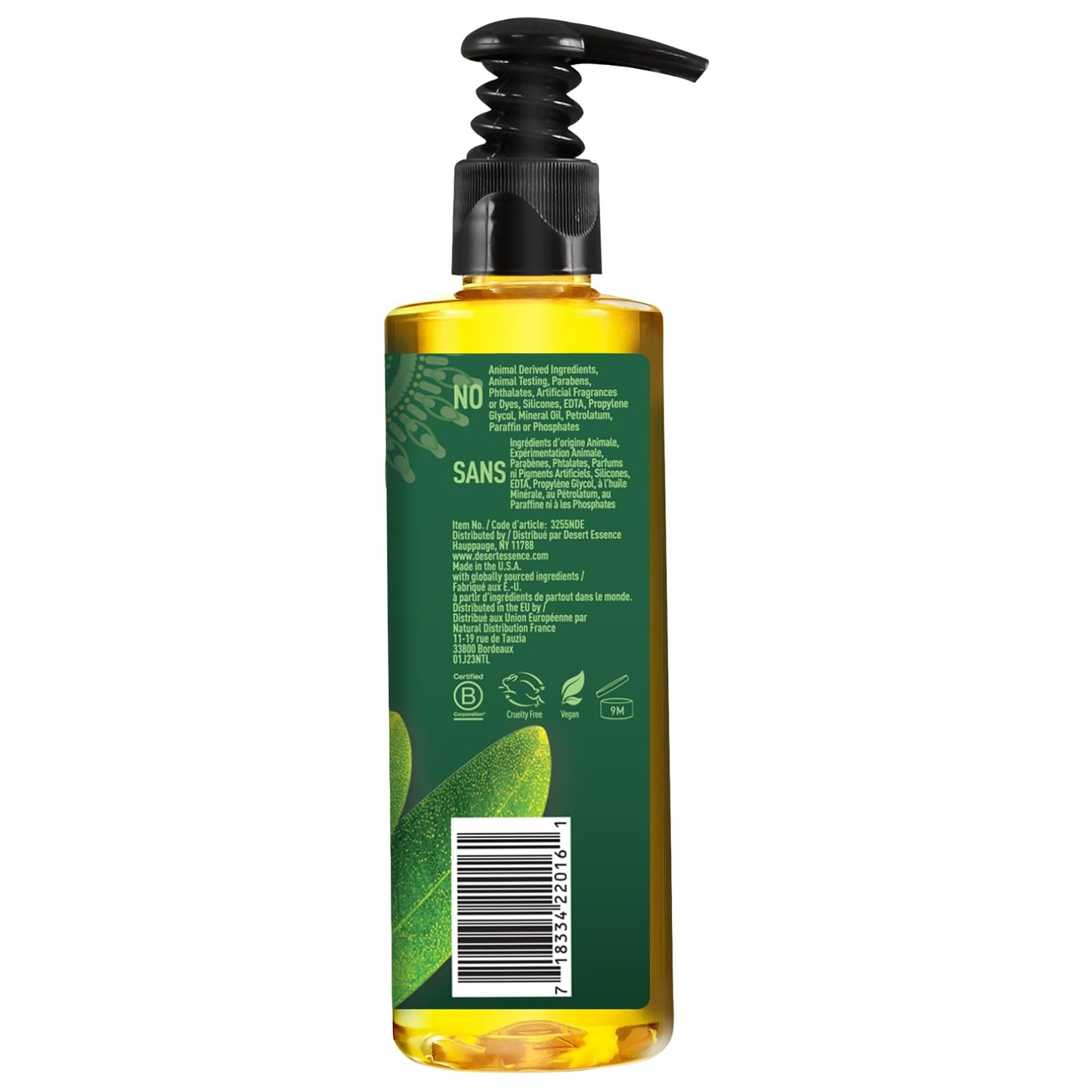 Desert Essence Thoroughly Clean Face Wash with Tea Tree Oil - Natural Facial Cleanser with Castile Soap & Coconut Oil - For Oily & Sensitive Skin
