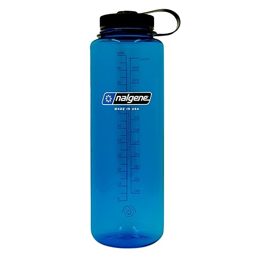 Nalgene Sustain Tritan BPA-Free Water Bottle Made with Material Derived from 50% Plastic Waste (using ISCC certified mass balance), 48 OZ, Wide