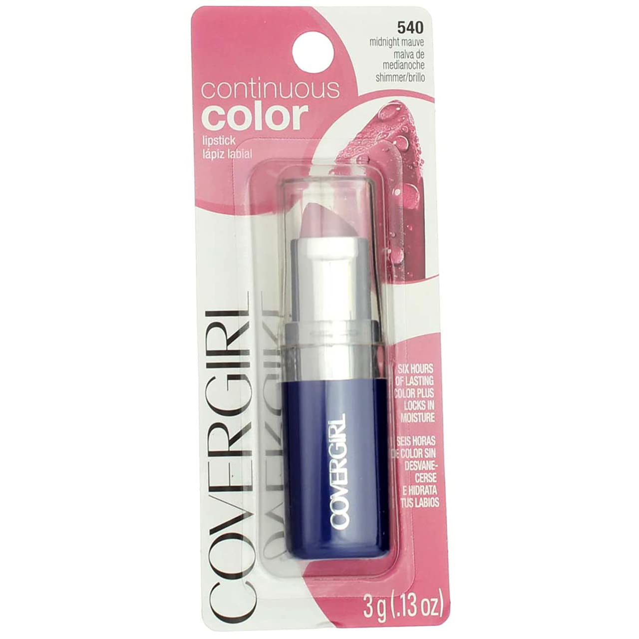 COVERGIRL Continuous Color Lipstick, 540 Midnight Mauve, 0.13 Oz (Packaging May Vary)