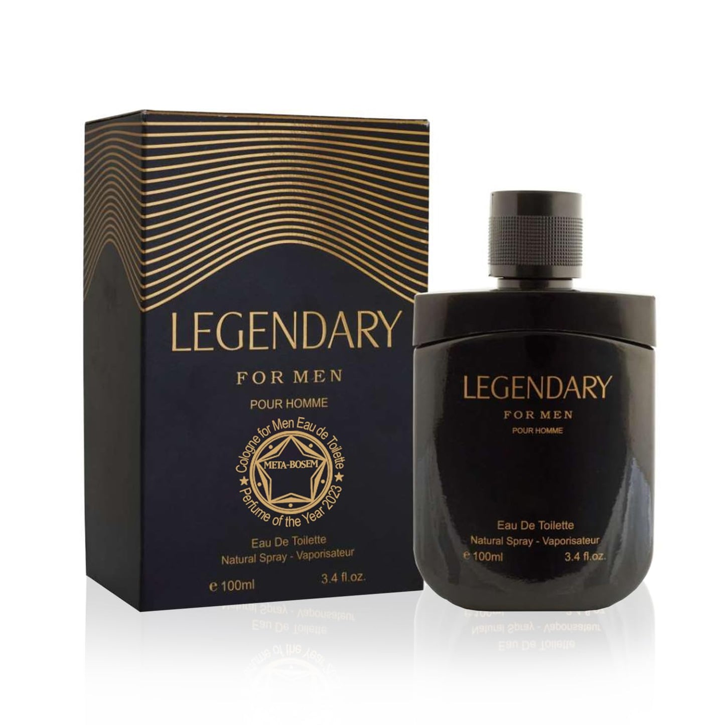 META-BOSEM Gentlemen Pour Homme Black+Red Men's Cologne Collection, Eau de Toilette Natural Spray - Masculine Scent - Holiday Gift Set (Pack of 2)
