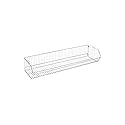 Quantum Storage Systems 1448BC Modular Stacking Basket, Chrome Finish, 14" W x 48" L x 9" H