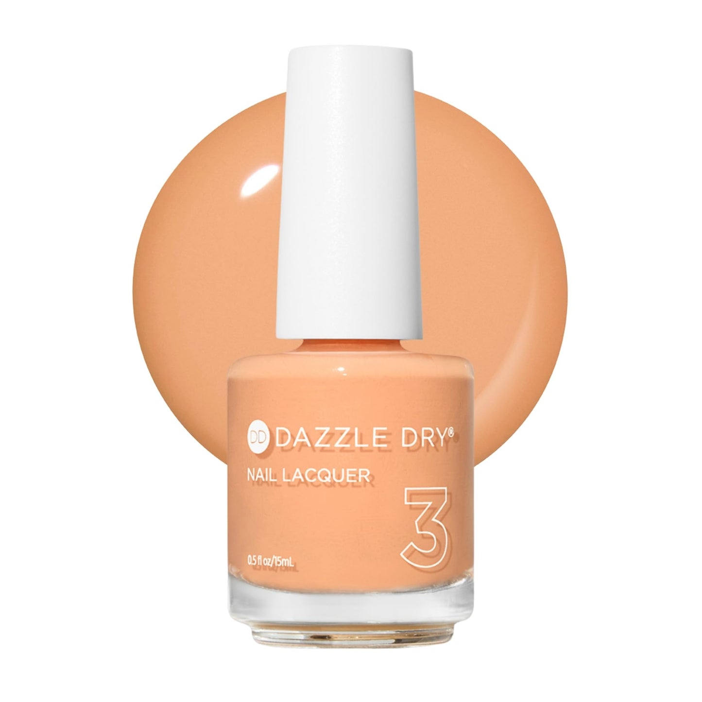 Dazzle Dry Nail Lacquer (Step 3) - Creamsicle Sorbet - A refreshing cantaloupe melon. Semi-sheer cream. (0.5 fl oz) Beauty & Personal Care Dazzle Dry