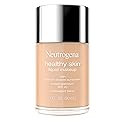 Neutrogena Healthy Skin Liquid Foundation Makeup Broad Spectrum SPF 20 Sunscreen, Medium Coverage, Vit B5, Antioxidants, All Day Wear, Cool Nude 220C