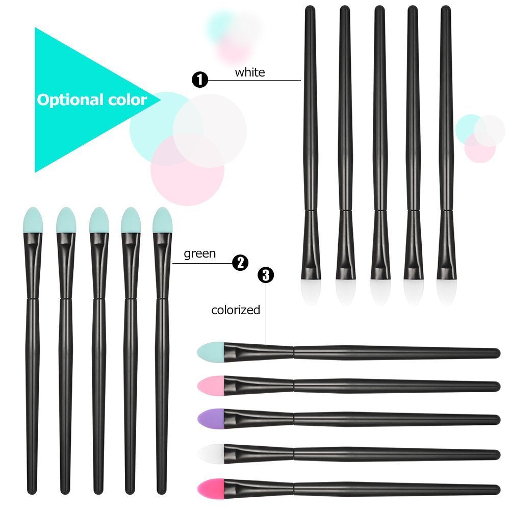 5pcs Silicone Makeup Brush Set Anself Professional Eyeshadow Brush Kit Mask Moisturizers Applicator Makeup Tools