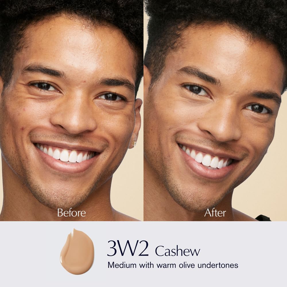 Estée Lauder Futurist Hydra Rescue Moisturizing Foundation Makeup SPF 45 for a 12-Hour Glow, 1.2 Fl Oz, 3W2 Cashew