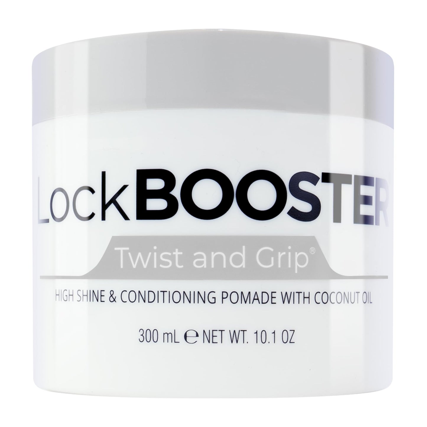 Style Factor Lock BOOSTER Twist & Grip Braid Gel (10.1 Oz.) with Coconut Oil - Strong Hold, Flake-Free, Frizz-Free Hair Braiding Gel for Defined