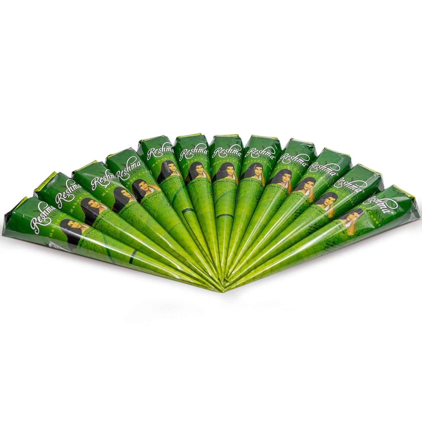 Reshma Beauty 12 Pack of Rajasthani Jumbo Henna Cones for Hair, 50g Each-Almost Double the Size of Regular Cones, 100% Natural Ready-to-Use Henna