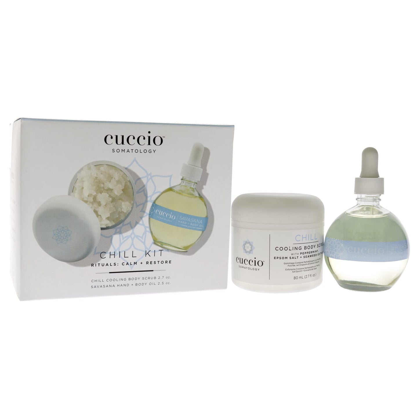 Cuccio Somatology Chill Kit - Gently Exfoliates - Soothes and Hydrates Skin - for Yourself or Loved Ones - Paraben Free - Includes Cooling Body Scrub Beauty & Personal Care Cuccio