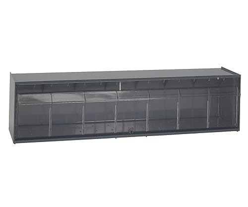Quantum Storage Systems QTB412GY 1 Drawers Dividable Tip Out Bins Part Organizer Gray 6" H x 24" W x 6" D