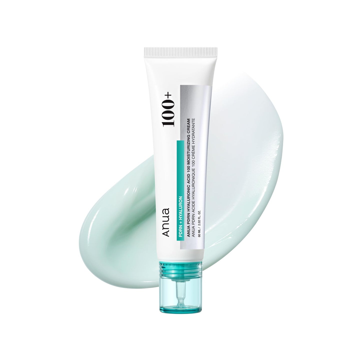 Anua PDRN Hyaluronic Acid 100 Moisturizing Cream, Lightweight, Non-Greasy Hydrating Face Moisturizer with Salmon DNA for Glass Skin, Korean Skincare Beauty and Personal Care ANUA