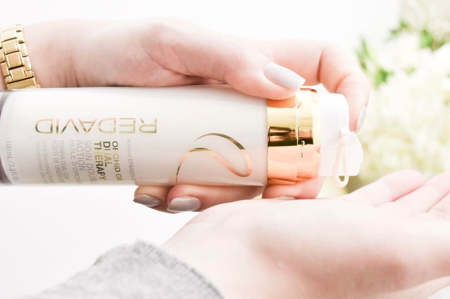 REDAVID Orchid Oil Dual Therapy Ultra Nourishing Repair - Luxury Hair Treatment made from Cymbidium Orchids for Damaged, Curly Hair - Clinically