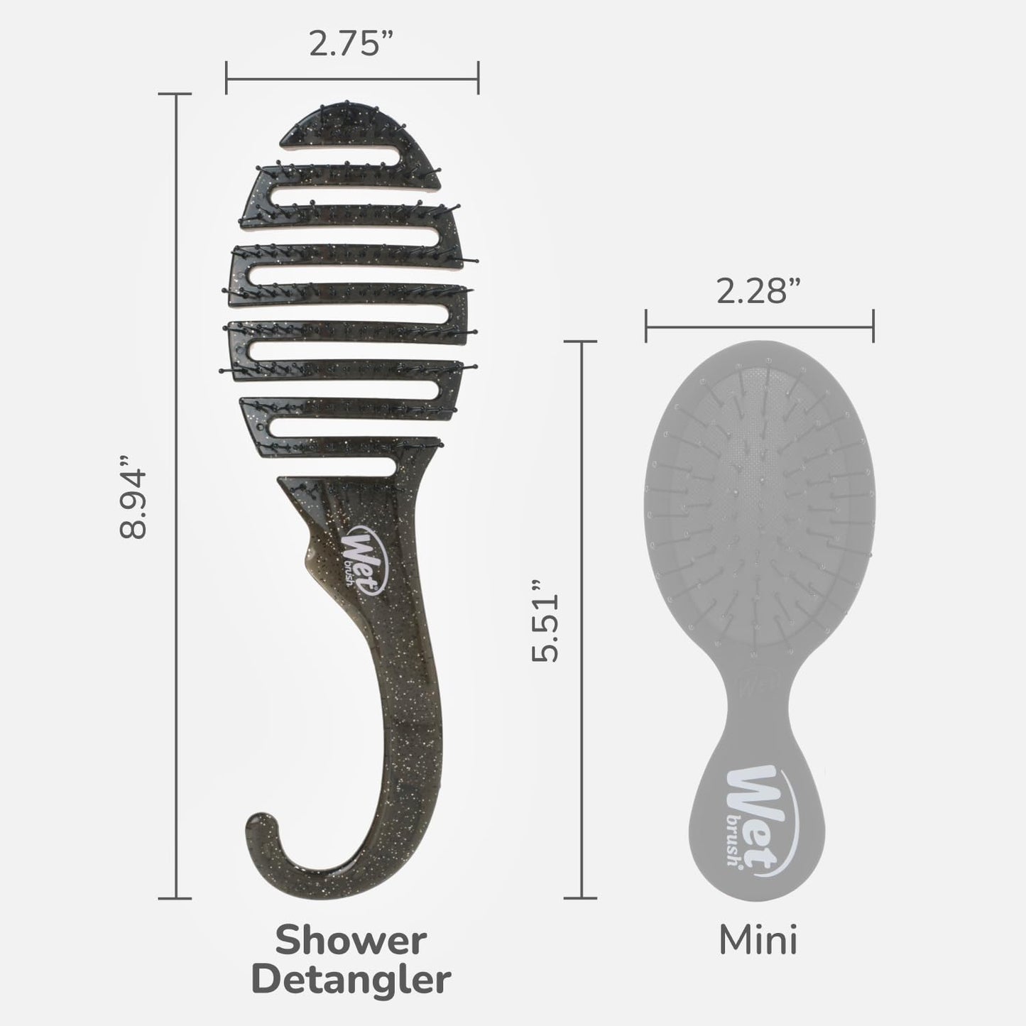 Wet Brush Shower Hair Brush Detangler - Exclusive Ultra-soft IntelliFlex Bristles - Minimizes Pain And Protects Against Split Ends and Breakage - Comb