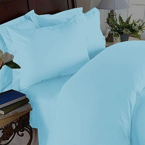 Elegant Comfort Ultra Soft 4-Piece Bed Sheet Set - 1500 Premium Hotel Quality Microfiber, Wrinkle & Fade Resistant, Includes Flat Sheet, Fitted Sheet