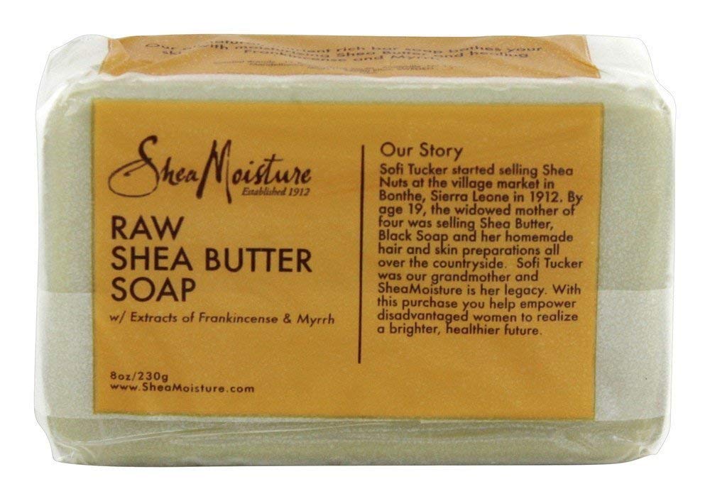 Shea Moisture Raw Butter Bar Soap, 8 Ounce, Pack of 2