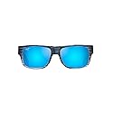 Maui Jim Men's & Women's Keahi Polarized Rectangle Sunglasses, Blue Stripe/Blue Hawaii Polarized, Medium