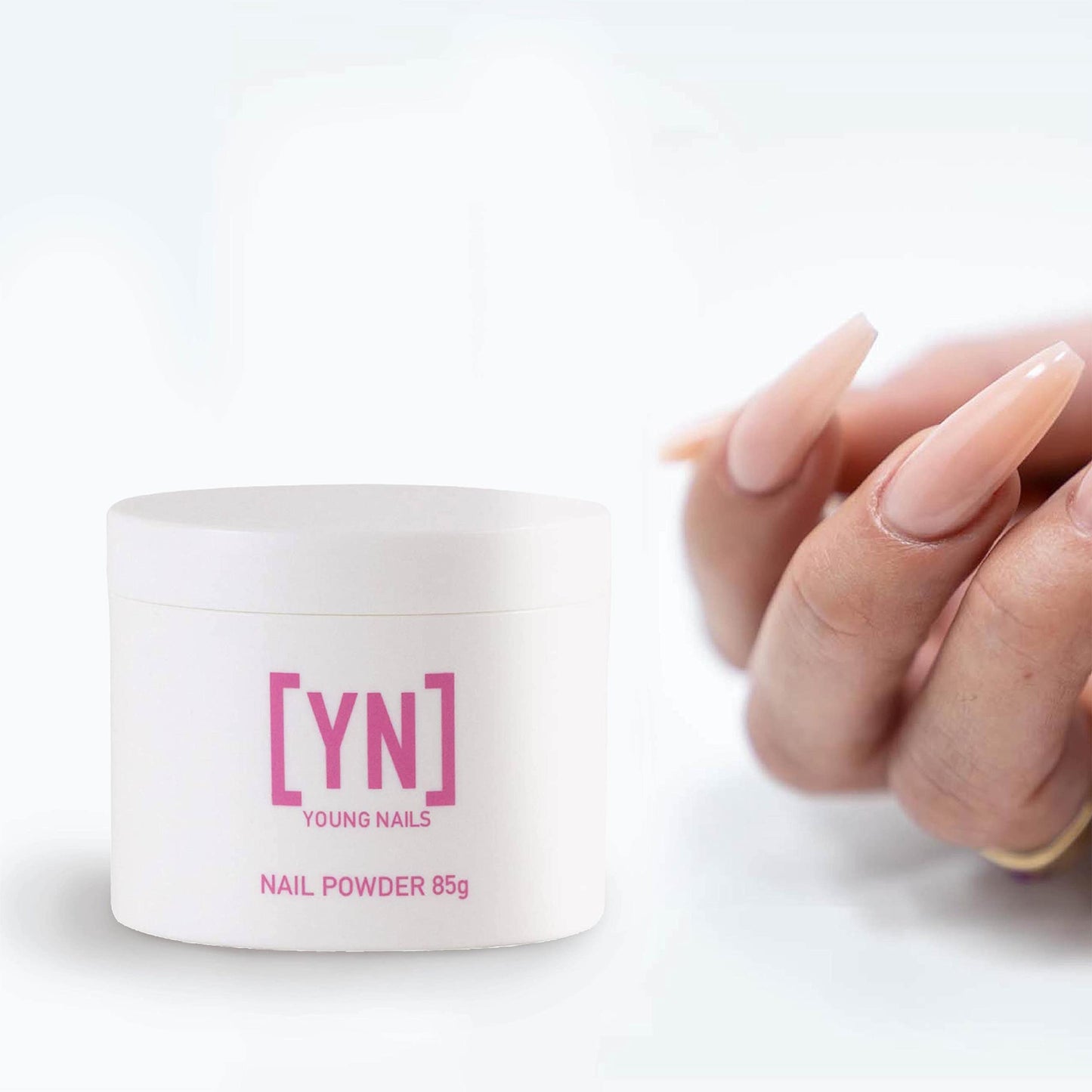 Young Nails Acrylic Core Powder - Self-Leveling Acrylic Nail Powder, Clear Nude Pink White Acrylic Powder for Nail Extenstion, Professional Grade