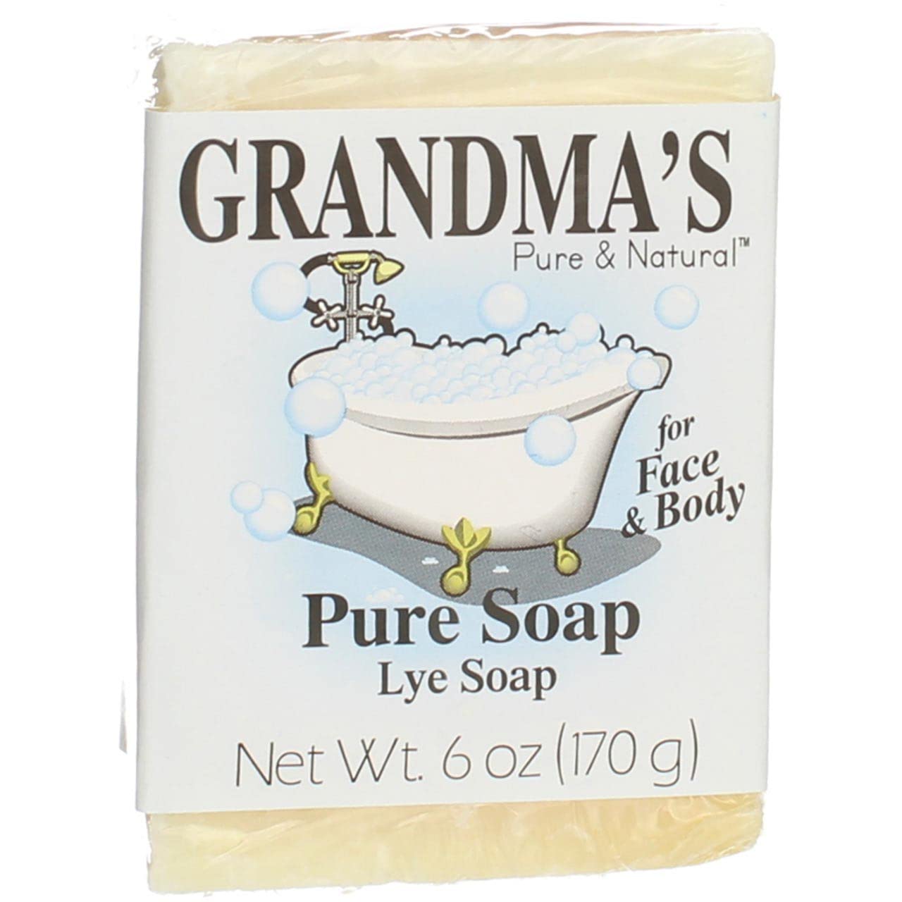 Grandma's Lye Face& Body Soap - 6 oz, Pack of 3 Beauty & Personal Care GRANDMA'S PURE & NATURAL