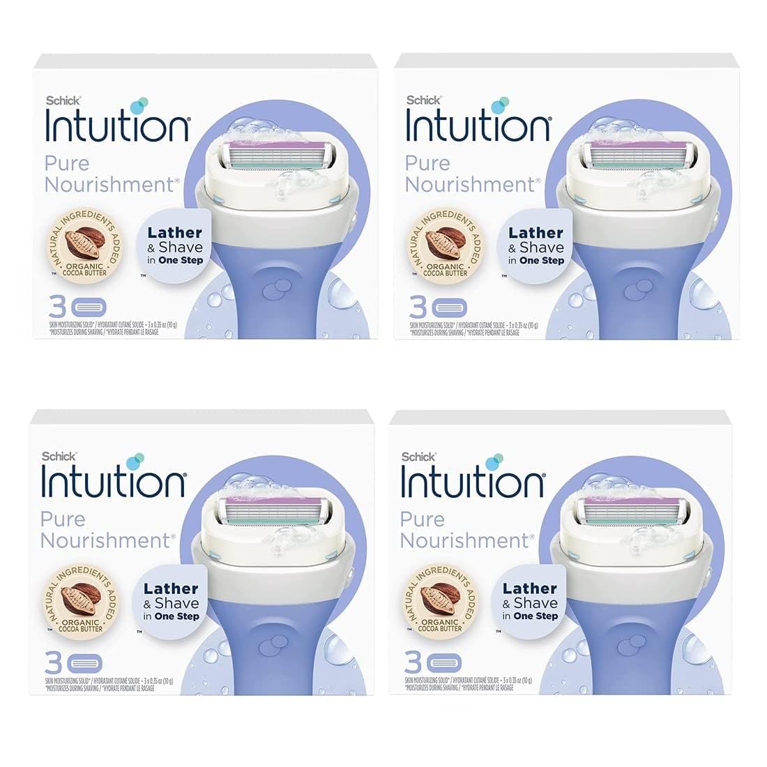 Schick Intuition Pure Nourishment Womens Razor Refills with Coconut Milk and Almond Oil, 12 count Beauty and Personal Care Schick Default Title