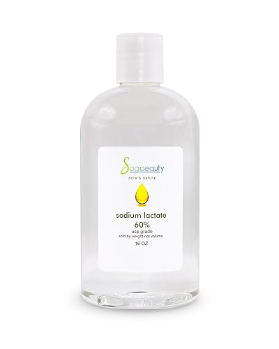 SODIUM LACTATE for Soap Making & Lotions | 60% USP Pure Natural Preservative | Harder Bar of Soap, Bigger Yield, Faster Cure Time, Provides Moisture |
